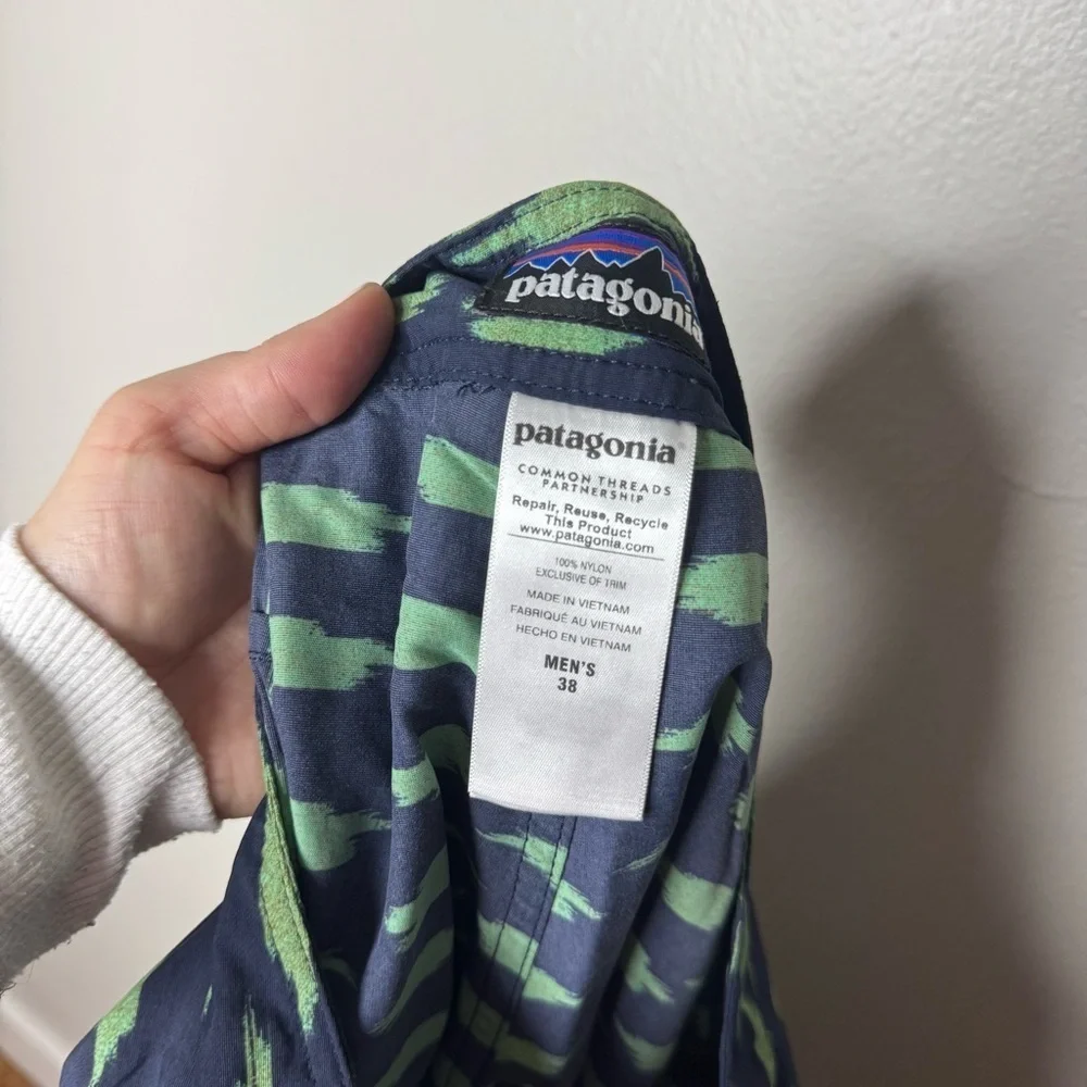 Patagonia Men’s Swim Trunks Blue And Green